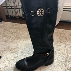Tory Burch Black Tall/ western / riding boots 9